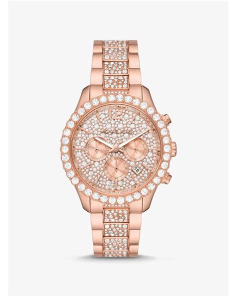 michael kors layton watch rose gold|Oversized Layton Pavé Rose Gold.